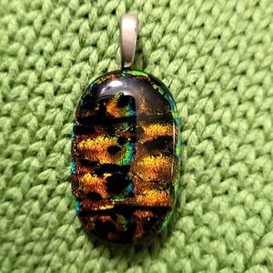 Hand-blown glass pendant